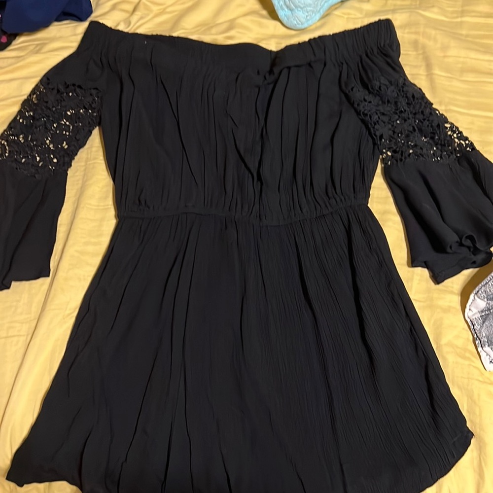 black long sleeve romper